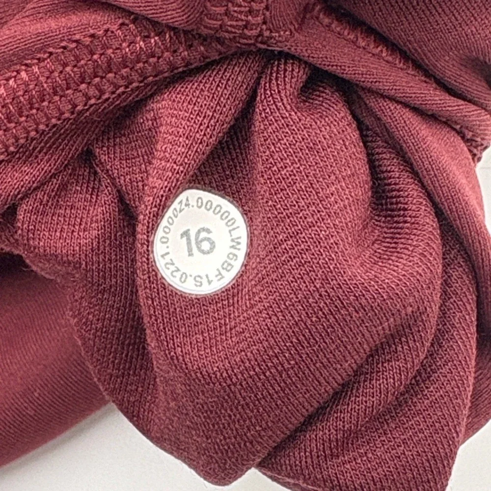 Lululemon Wunder Under Scallop Leggings Red Merlot Size 16 23